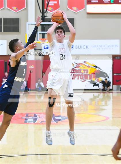 Thumbnail 1 in Rancho Christian vs. Pinnacle (Hoophall West Tournament)  photogallery.