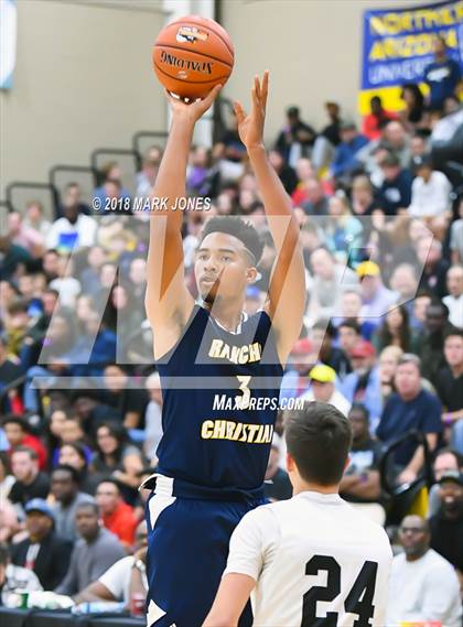 Thumbnail 1 in Rancho Christian vs. Pinnacle (Hoophall West Tournament)  photogallery.