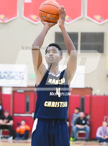 Thumbnail 1 in Rancho Christian vs. Pinnacle (Hoophall West Tournament)  photogallery.