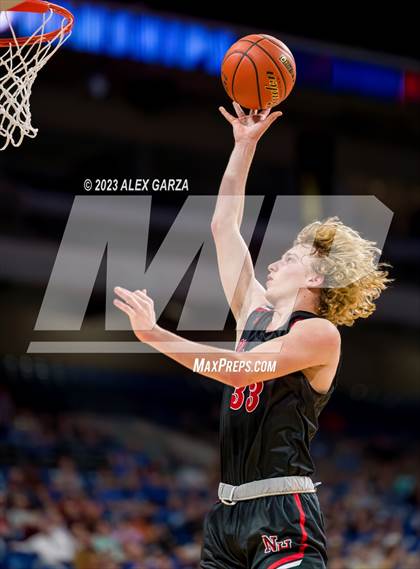 Thumbnail 3 in Lipan vs New Home (UIL 2A Basketball Semifinal) photogallery.