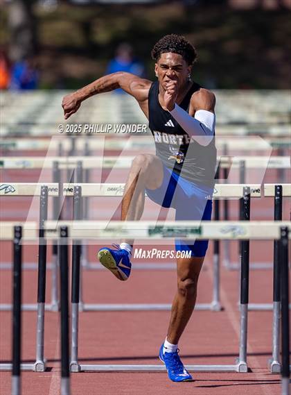 Thumbnail 2 in Benson Invitational (Boys 110M Hurdle)  photogallery.