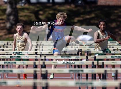 Thumbnail 3 in Benson Invitational (Boys 110M Hurdle)  photogallery.