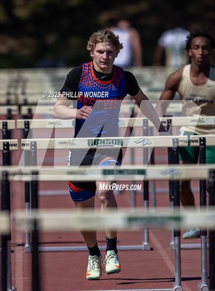 Thumbnail 3 in Benson Invitational (Boys 110M Hurdle)  photogallery.