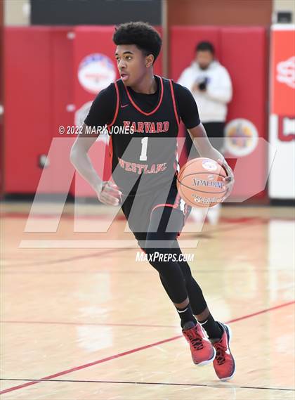 Thumbnail 1 in Harvard-Westlake vs. Ironwood (Hoophall West) photogallery.