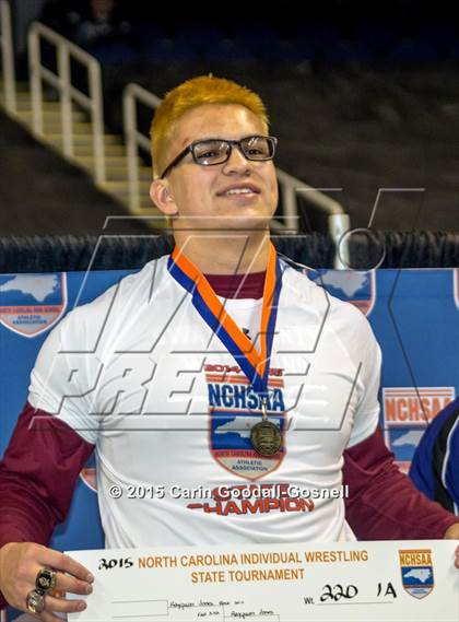 Thumbnail 1 in NCHSAA State 1A Wrestling Championships (Awards) photogallery.