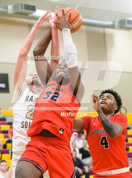 Thumbnail 3 in Crossroads vs Rancho Solano Prep (HoopHall West Tournament) photogallery.