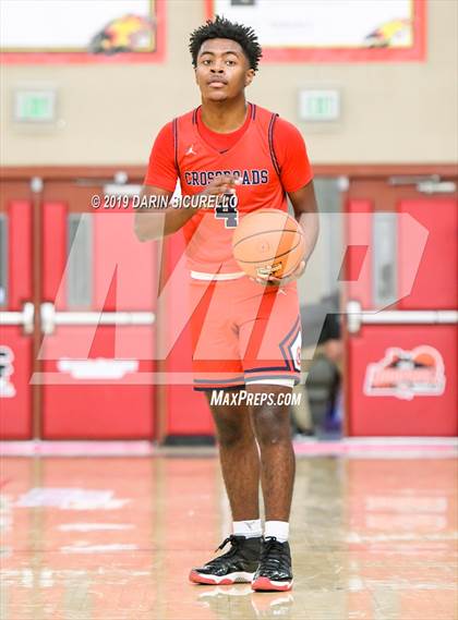 Thumbnail 3 in Crossroads vs Rancho Solano Prep (HoopHall West Tournament) photogallery.