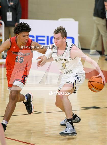 Thumbnail 1 in Crossroads vs Rancho Solano Prep (HoopHall West Tournament) photogallery.