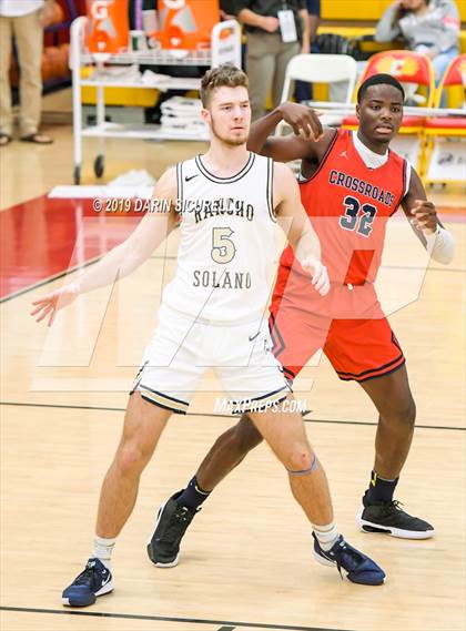 Thumbnail 3 in Crossroads vs Rancho Solano Prep (HoopHall West Tournament) photogallery.