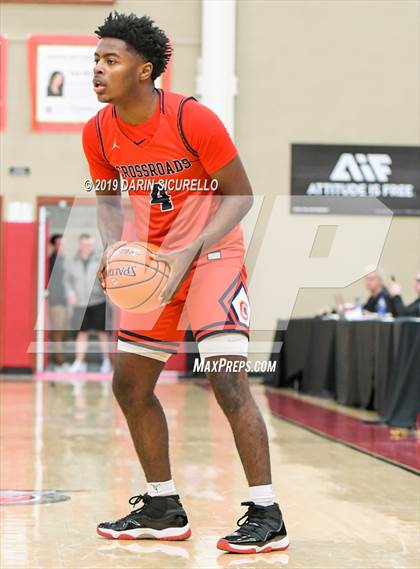 Thumbnail 1 in Crossroads vs Rancho Solano Prep (HoopHall West Tournament) photogallery.