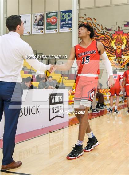 Thumbnail 2 in Crossroads vs Rancho Solano Prep (HoopHall West Tournament) photogallery.