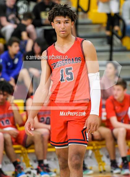 Thumbnail 2 in Crossroads vs Rancho Solano Prep (HoopHall West Tournament) photogallery.