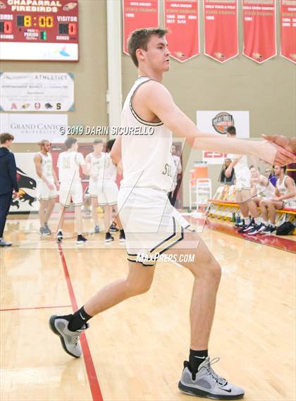 Thumbnail 1 in Crossroads vs Rancho Solano Prep (HoopHall West Tournament) photogallery.