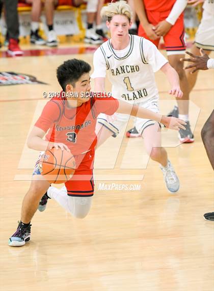 Thumbnail 1 in Crossroads vs Rancho Solano Prep (HoopHall West Tournament) photogallery.