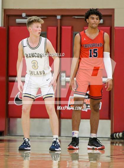 Thumbnail 3 in Crossroads vs Rancho Solano Prep (HoopHall West Tournament) photogallery.