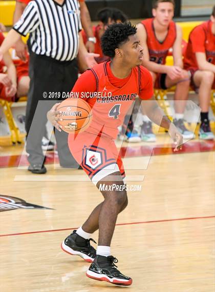 Thumbnail 1 in Crossroads vs Rancho Solano Prep (HoopHall West Tournament) photogallery.