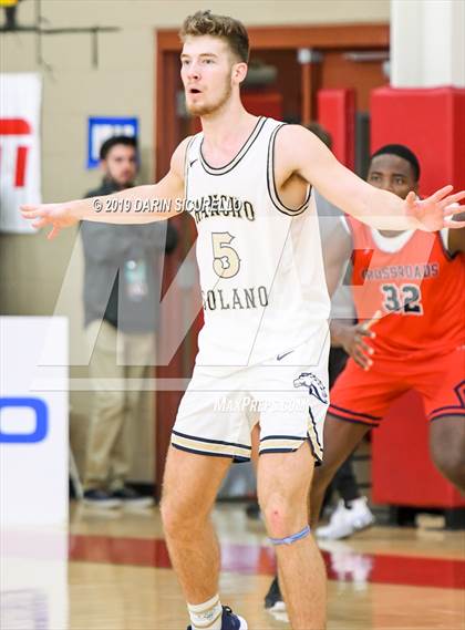 Thumbnail 1 in Crossroads vs Rancho Solano Prep (HoopHall West Tournament) photogallery.