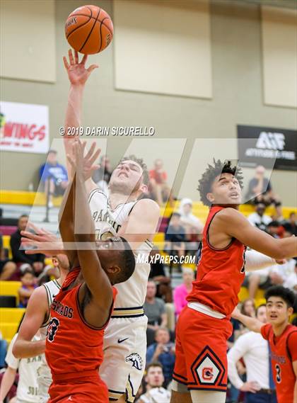 Thumbnail 1 in Crossroads vs Rancho Solano Prep (HoopHall West Tournament) photogallery.