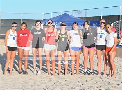 Thumbnail 1 in Arcadia vs. Salpointe Catholic (AIA DII Pairs Semifinal) photogallery.