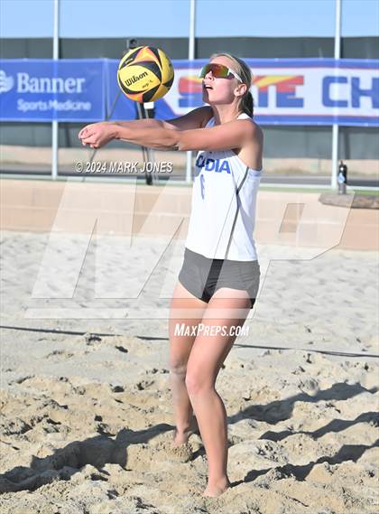 Thumbnail 1 in Arcadia vs. Salpointe Catholic (AIA DII Pairs Semifinal) photogallery.