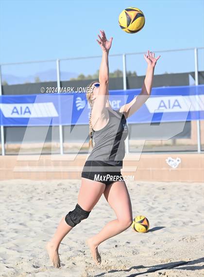 Thumbnail 1 in Arcadia vs. Salpointe Catholic (AIA DII Pairs Semifinal) photogallery.