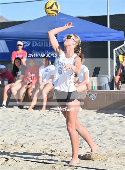 Thumbnail 2 in Arcadia vs. Salpointe Catholic (AIA DII Pairs Semifinal) photogallery.