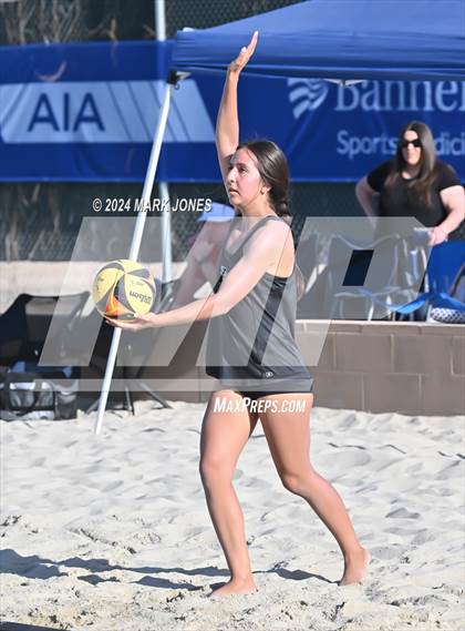 Thumbnail 1 in Arcadia vs. Salpointe Catholic (AIA DII Pairs Semifinal) photogallery.