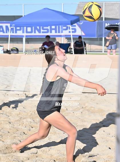 Thumbnail 1 in Arcadia vs. Salpointe Catholic (AIA DII Pairs Semifinal) photogallery.