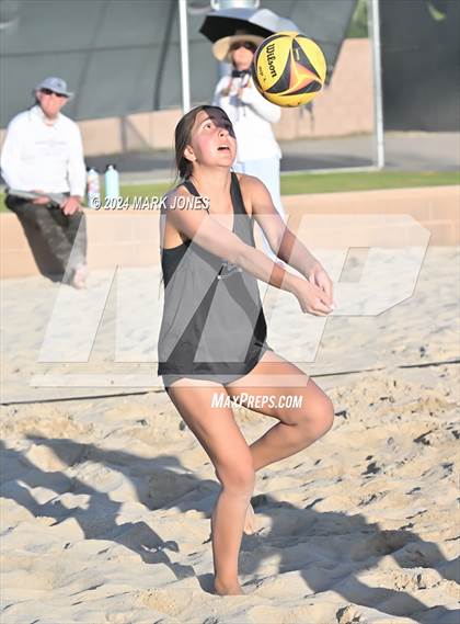 Thumbnail 1 in Arcadia vs. Salpointe Catholic (AIA DII Pairs Semifinal) photogallery.