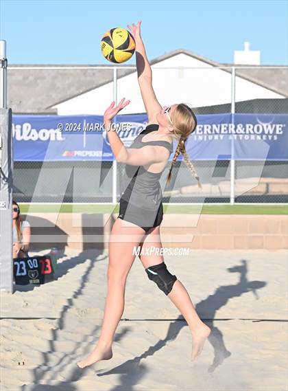 Thumbnail 1 in Arcadia vs. Salpointe Catholic (AIA DII Pairs Semifinal) photogallery.