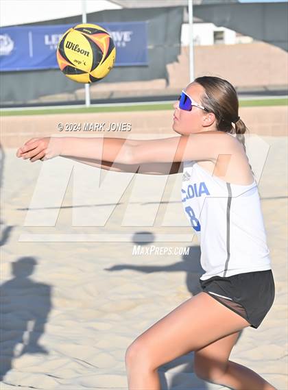 Thumbnail 1 in Arcadia vs. Salpointe Catholic (AIA DII Pairs Semifinal) photogallery.