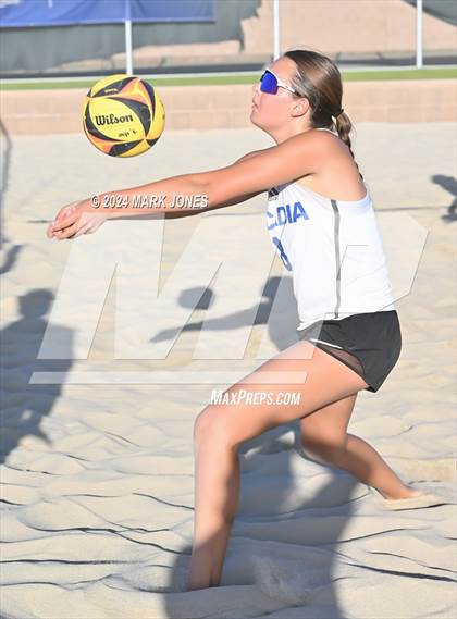 Thumbnail 3 in Arcadia vs. Salpointe Catholic (AIA DII Pairs Semifinal) photogallery.