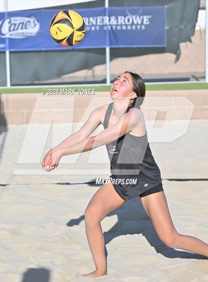 Thumbnail 3 in Arcadia vs. Salpointe Catholic (AIA DII Pairs Semifinal) photogallery.