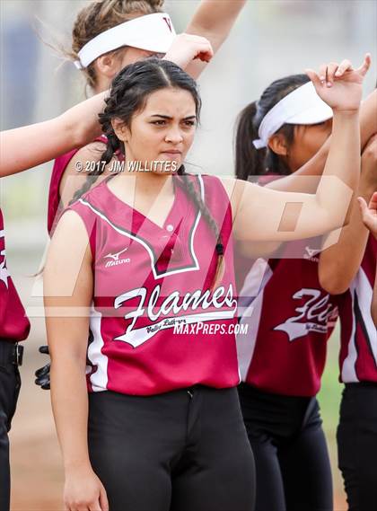 Thumbnail 3 in Valley Lutheran vs Carl Hayden Community (Chandler Prep Softball Classic)  photogallery.