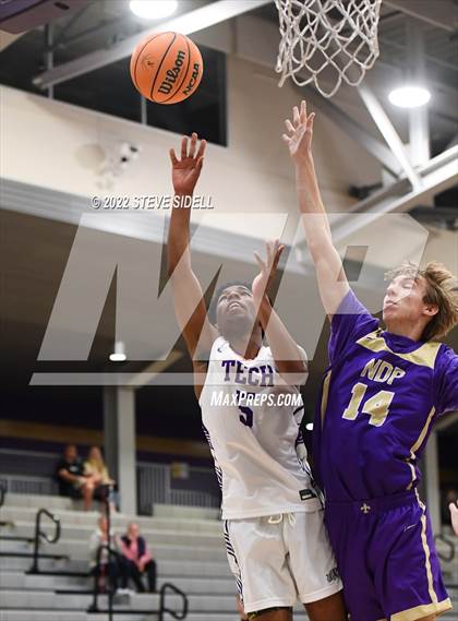 Thumbnail 2 in Notre Dame Prep vs. Oakland Tech (The Holiday Classic 2022) photogallery.