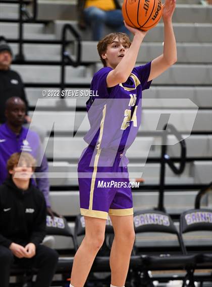 Thumbnail 1 in Notre Dame Prep vs. Oakland Tech (The Holiday Classic 2022) photogallery.