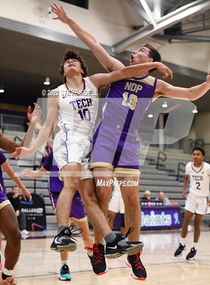 Thumbnail 1 in Notre Dame Prep vs. Oakland Tech (The Holiday Classic 2022) photogallery.