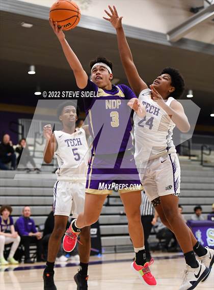 Thumbnail 1 in Notre Dame Prep vs. Oakland Tech (The Holiday Classic 2022) photogallery.