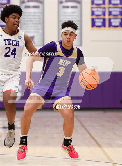 Thumbnail 2 in Notre Dame Prep vs. Oakland Tech (The Holiday Classic 2022) photogallery.
