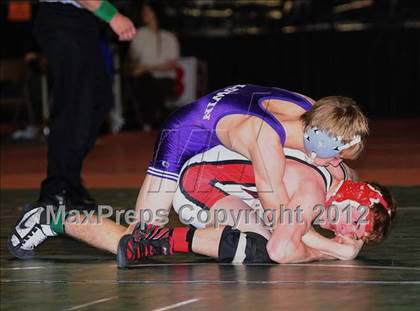 Thumbnail 1 in KSHSAA 4A State Wrestling Championships (1st Round) photogallery.