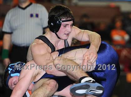 Thumbnail 1 in KSHSAA 4A State Wrestling Championships (1st Round) photogallery.