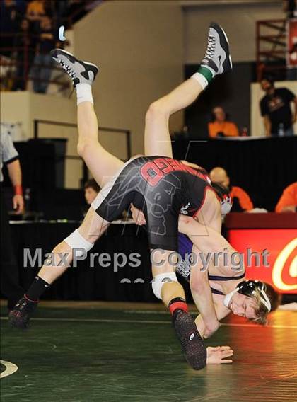 Thumbnail 1 in KSHSAA 4A State Wrestling Championships (1st Round) photogallery.