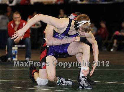 Thumbnail 3 in KSHSAA 4A State Wrestling Championships (1st Round) photogallery.