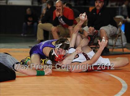 Thumbnail 3 in KSHSAA 4A State Wrestling Championships (1st Round) photogallery.