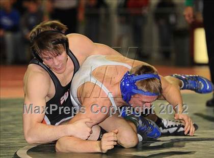Thumbnail 1 in KSHSAA 4A State Wrestling Championships (1st Round) photogallery.