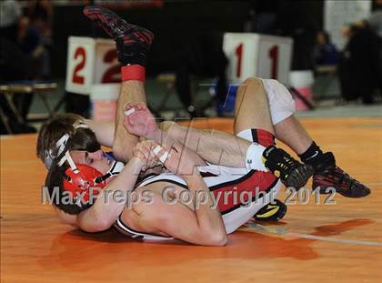 Thumbnail 1 in KSHSAA 4A State Wrestling Championships (1st Round) photogallery.