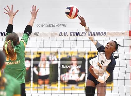 Thumbnail 2 in Cardinal Gibbons @ D.H. Conley (NCHSAA 4A East Regional Final) photogallery.