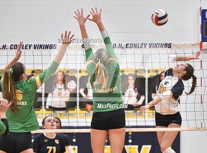 Thumbnail 2 in Cardinal Gibbons @ D.H. Conley (NCHSAA 4A East Regional Final) photogallery.