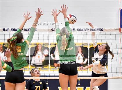 Thumbnail 3 in Cardinal Gibbons @ D.H. Conley (NCHSAA 4A East Regional Final) photogallery.