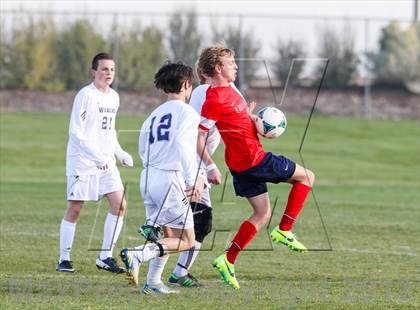 Thumbnail 2 in Arvada West vs. Liberty (CHSAA 5A First Round Playoff) photogallery.